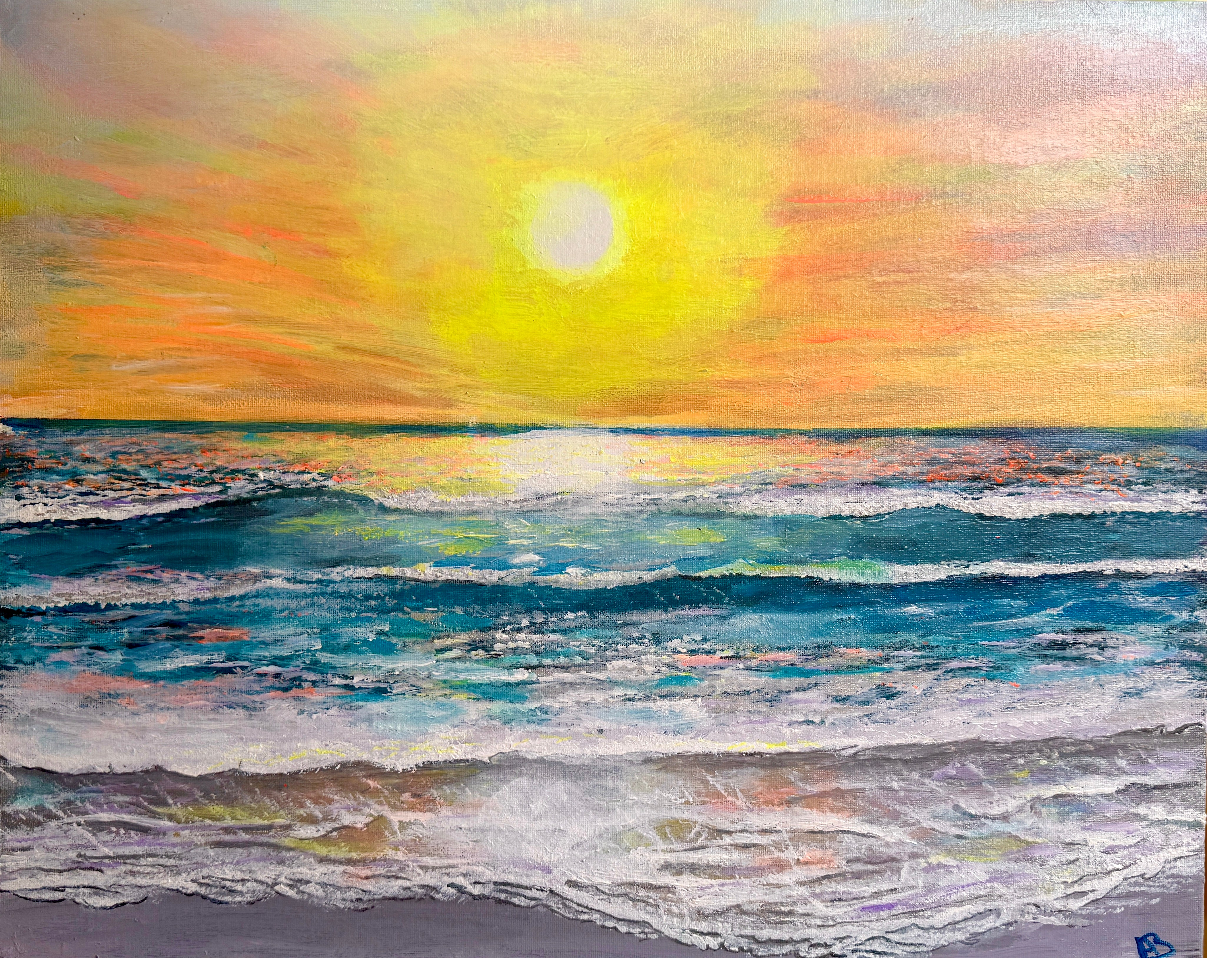 Vibrant Sunrise – Brush to Canvas by Angie